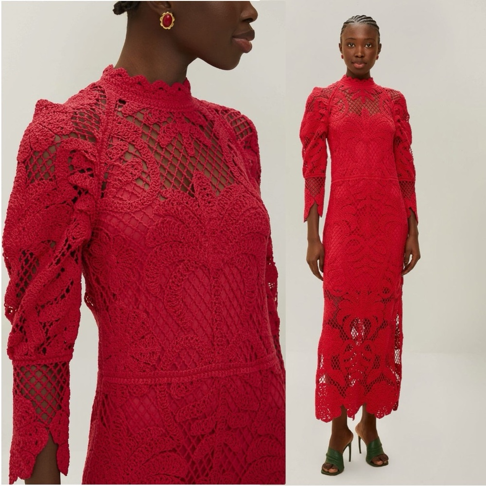 FARM Rio Red Lace Dress